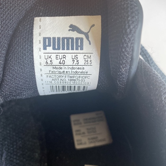 NWOT Puma Mens Tazon size 6.5 Sneaker Black - Picture 7 of 7